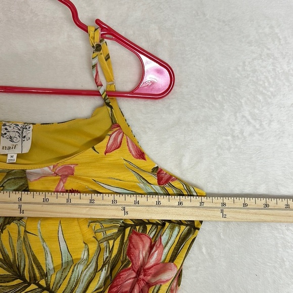 NAIF Anthropology Yellow Pink Maxi Sundress Resort Wear - Picture 5 of 10